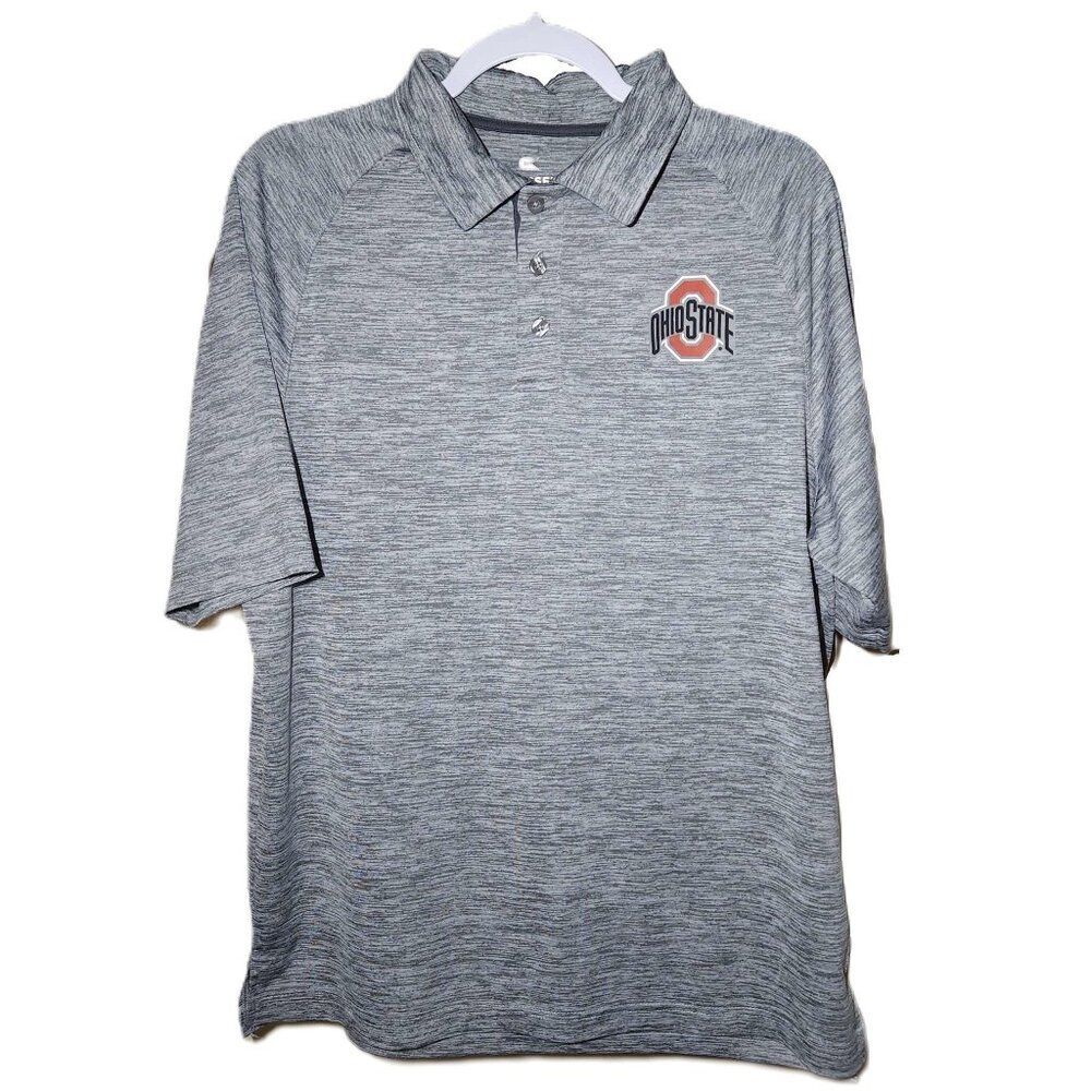 Colosseum Ohio State polo Men's medium gray Short-sleeve shirt university fall